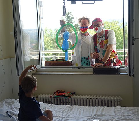 Clowndoktoren in Aktion