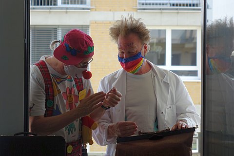 Clowndoktoren in Aktion